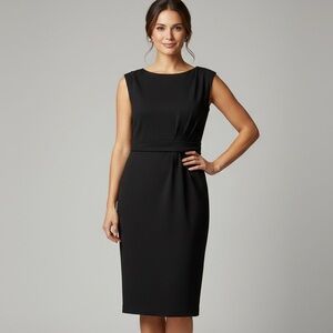 Anne Klein Classic Black Midi Dress